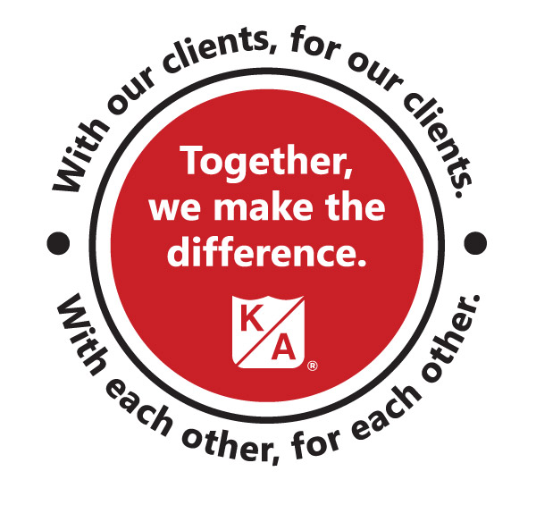 kai our purpose badge With our clients, for our clients. With each other, for each other. Together we make the difference.